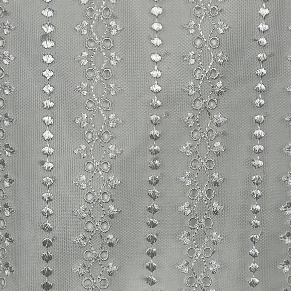 NWOT Sau Square Neck Long Lace Sleeve White Sheath Dress Textured Bridal Sz 8 - Picture 7 of 14